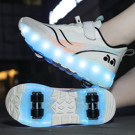 Children's Heelys Shoes 2025 Autumn Chitu Outdoor Casual Sports Shoes for Middle and Large Children and Students Led Four-Wheel Skates