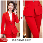 Red suit + pants / S