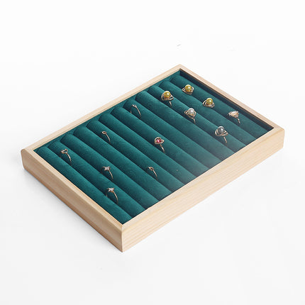 Solid wood watch tray earrings rack ring tray household jewelry rack storage tray bracelet rack stall jewelry display stand