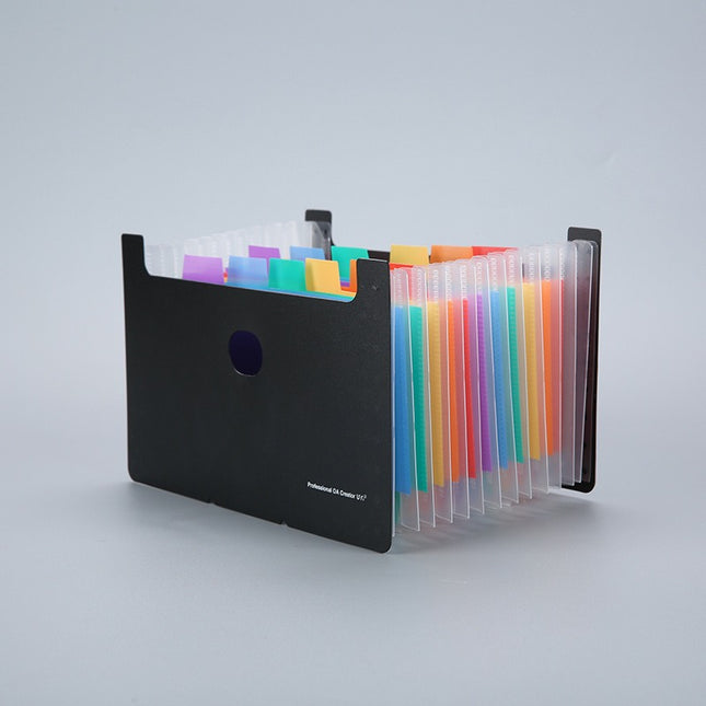 New 13-grid bill storage folder material storage bag multi-layer self-built index attribute folder desktop vertical bag