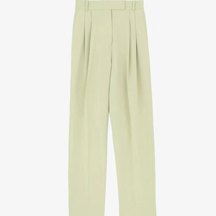 ART frankie shop All-match Slim Look High Waist Cropped Pants Dip Casual Pants