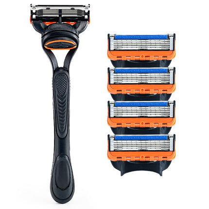 5-Layer Blade Manual Razor Men's Universal Cutter Head, Leg Hair, Armpit Hair Removal, Travel suit Portable Shaving Knife
