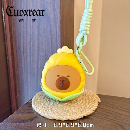 New Kapibala Vegetable Coin Purse Earphones Mini Storage Small Wallet Children's Cartoon Creative Bag Pendant