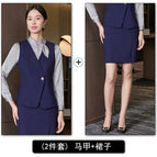 Women's blue vest + skirt / S