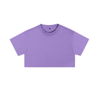 European Size Ins Pure Cotton Sexy Crop Top Loose Women's Short Sleeve T-Shirt with Logo Printed Same Day Shipping Crop Top