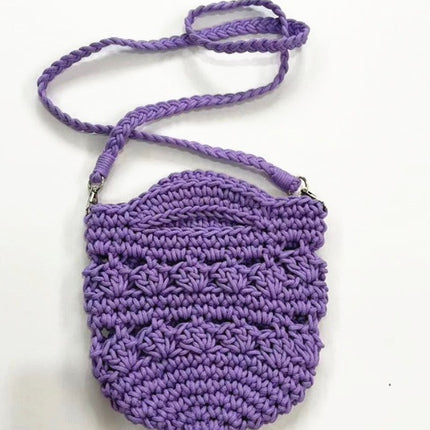 Cute Crossbody Cotton Woven Bag New Mobile Phone Bag Hollow Hand Straw Woven Bag Holiday Beach Bag All-match Women's Bag