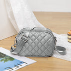 Casual nylon small square bag gray