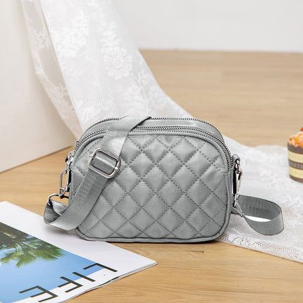 Russia's Popular Women's Bag, Rhombus-Shaped Cross-Body Shoulder Bag, Casual Nylon Small Square Bag, Large Capacity, Fashionable