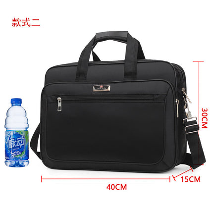 Cross-border Satchel Apple Computer Bag Men's Waterproof Business Briefcase Large Capacity Shoulder Bag Women's Document Bag Wholesale