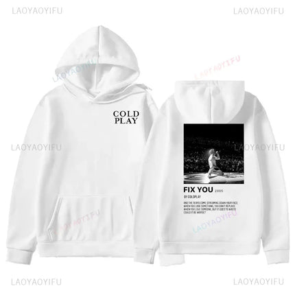 2025 Retro Street Pop Band Hoodies Men's Fashion Pullover Co