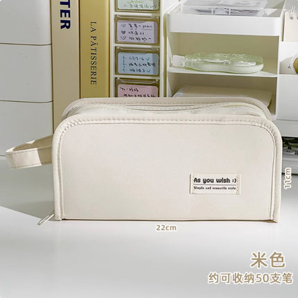 Three-Dimensional New Pencil Case for High School Students, Simple Large-Capacity High-Value Stationery Bag, Storage Bag