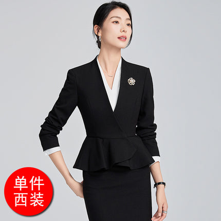 Professional Suit suit Women 2024 Spring and Autumn New Hotel Front Desk Formal Formal Dress Temperament Dress Overalls