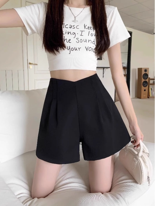 Shorts Women's Spring 2024 New plus size Pear-shaped Figure Pants High Waist Casual chubby girl Slimming Loose Pants