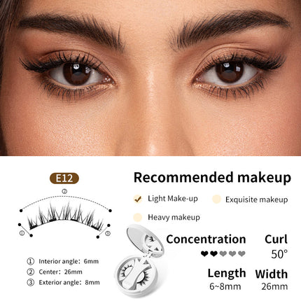 [Amazon Hot Selling Magnetic Eyelash Style] One-piece Storage Box European and American Natural Thick Portable Glue-free Eyelash