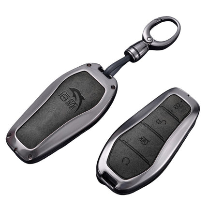 Suitable for 2024 BYD Dolphin Car Key Set Fashion Edition Leather Key Case Bag Buckle for Men and Women