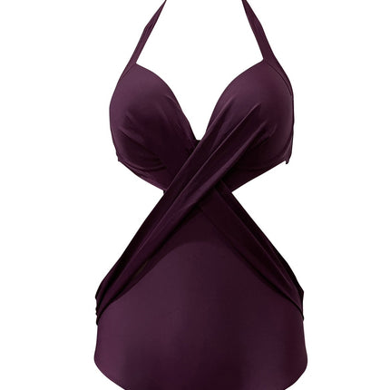 Swimsuit Women's South Korea Ins Sexy Retro Slimming Beach Bikini Black Belly-covered Hot Spring Swimsuit
