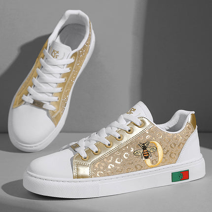 2026 Spring Men's Fashion Embroidered Trendy Sneakers Versatile Comfortable Classic Student Low-Top Round-Toe Casual Shoes