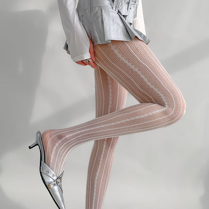 Internet Celebrity Retro Sexy Lace Pantyhose Gray Fishnet Stockings Spider Pattern Black Silk Fine Mesh Black Leggings