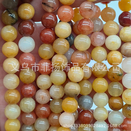 Factory direct Miscellaneous Stone round beads diy jewelry accessories string beads personality Miscellaneous Stone semi-finished products spot wholesale