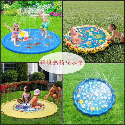Popular Children's Outdoor Lawn Letter Spray Mat Interactive Game Water Unicorn Round Dolphin Fountain
