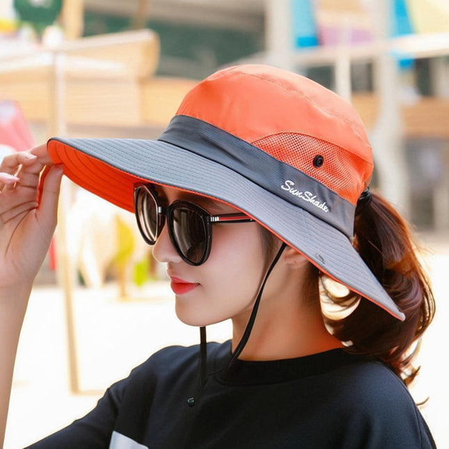 Hat Women's Summer Sun Hat Women's Sunscreen Hat Foldable Early Spring Breathable Sunshade Outdoor Mountaineering Leisure Fisherman Hat