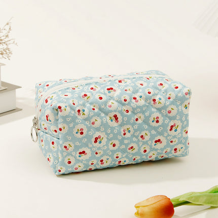 Berger luggage cotton travel flower cosmetic bag small floral storage portable quilted cotton ins luggage factory