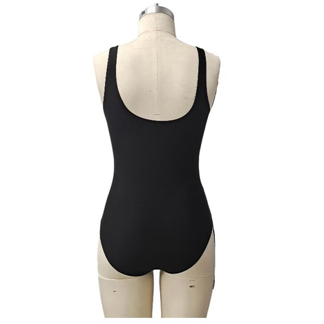 European and American New Style Gradient One-Piece Swimsuit for Women, Cross-Border Hot-Selling, Tight-Fitting, Push-Up, Deep V-Neck, High-End Backless Vacation Wear