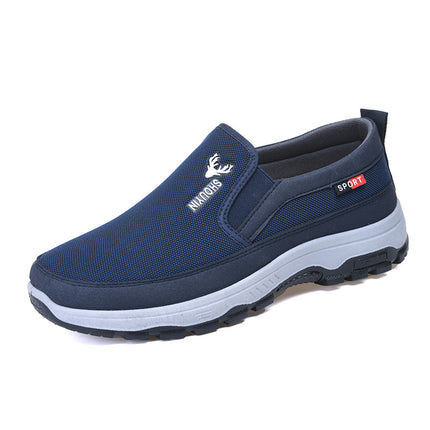 Wholesale and retail old Beijing cloth shoes men's soft bottom breathable middle-aged father non-slip elderly walking shoes