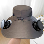Fisherman hat solar-military green plus steel wire