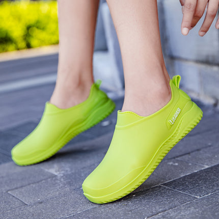 Spring and Autumn Rain Boots Women's Waterproof Shoes Kitchen Work Non-Slip Short Plastic Shoes Outerwear Adult Four Seasons Water Boots Fashion