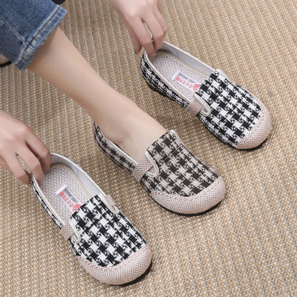 Women's Shoes Spring New Old Beijing Cloth Shoes Women's Single Shoes Breathable Cotton and Linen Cloth Shoes Slip-on Lazy Casual Fisherman Shoes