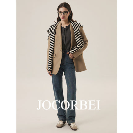 JOCORBEI [word of mouth god pants will enter the money] 8.02 million can Joker high waist straight tube three pressure line jeans king