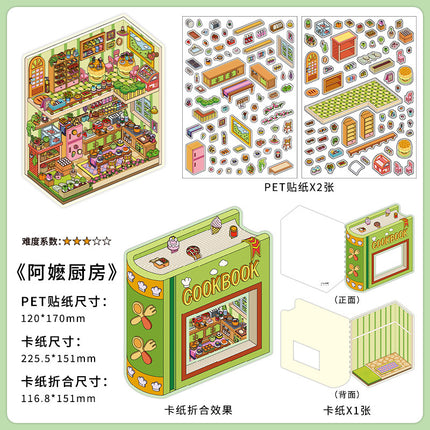 Infeel.Me Extra Large Scenery Stickers Today's Business Hours Open - Part Twelve DIY Journal Scene Stickers
