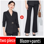 black blazer+pants / L