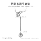 Steel salad cord water drop sweater chain
