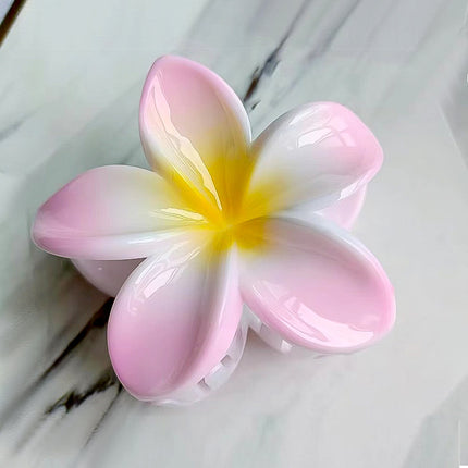 Lily Flower Grab Clip Frosted Gradient Egg Flower Grab Clip Spray Paint Advanced Sense Cross-border Back Head Large Hairpin
