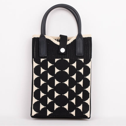 High Elastic Knitted Satchel Fashion Shoulder Bag 2024 Satchel Simple Versatile Student Casual Bag Large Capacity Mobile Phone Bag