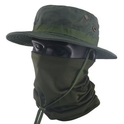 Summer Camouflage Tactical Penny Hat suit Multi-function Magic Hood Fishing Hat Fisherman Hat Sunscreen Breathable Hat
