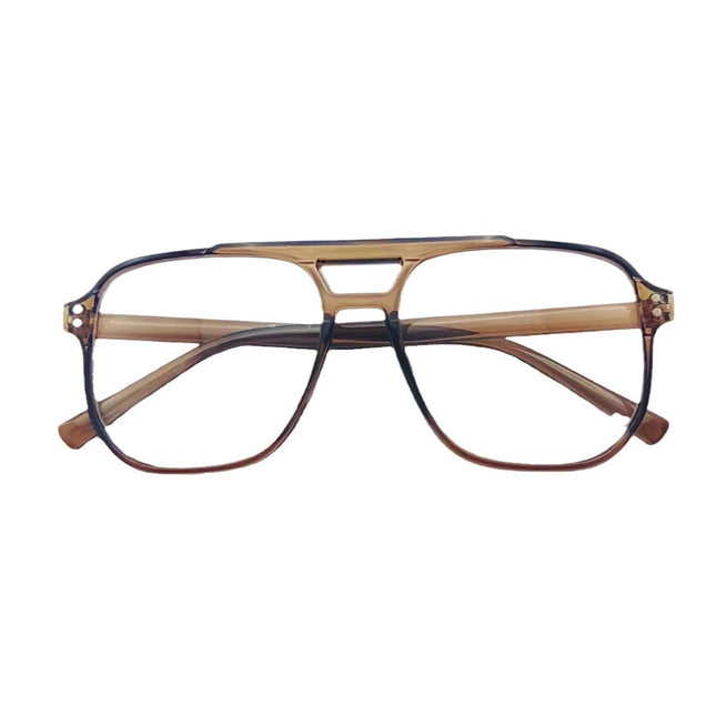 Fashion large frame double beam anti-blue light glasses frame 2024 new plain plain plain mirror women's college retro fashion glasses frame