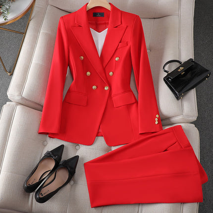Zihong Zihong Suit suit Women's White Fashion Dress Suit High-end Temperament Goddess Fan suit 8017