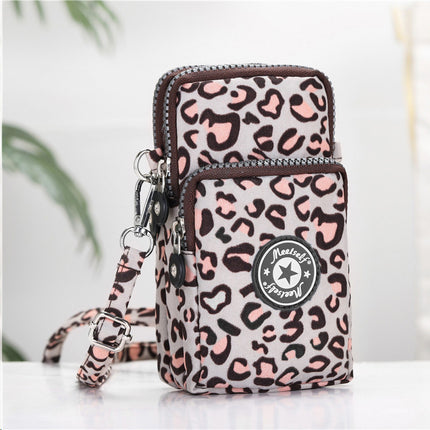 2020 Korean style mobile phone bag women's mobile phone bag packaging zipper printed small bag summer shoulder bag women's crossbody