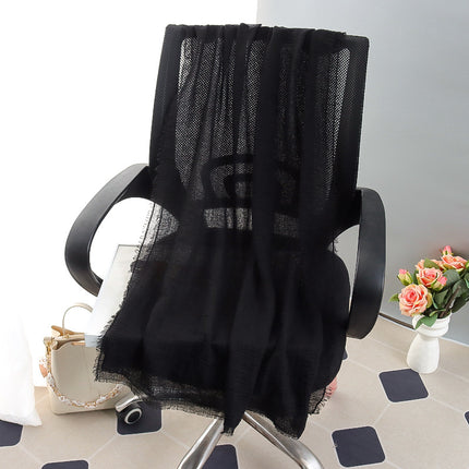 New Spring and Summer Fashion Cotton and Linen Solid Color Headscarf Beach Towel Sun Protection Large Size Silk Scarf Shawl for Women