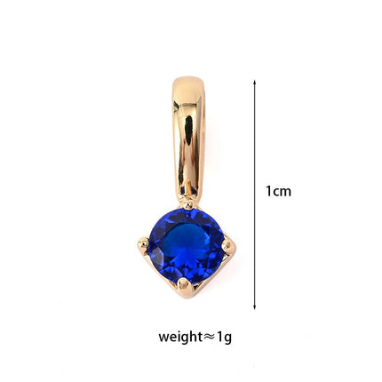 European and American Fashion Free Assembly DIY Accessories Twelve Birthstones December Birthstone Pendant Colorful Zircon Color Retention