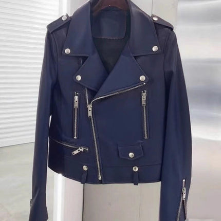 Foreign Trade Men's Clothing Wholesale Men's Motorcycle Leather Jacket 2025 Spring, Autumn and Winter New Leather Jacket Korean Style Slim Men's Leather Jacket