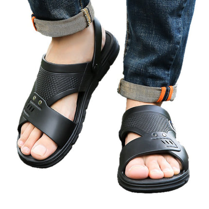 2025 new men's sandals casual Vietnam outdoor non-slip breathable wear-resistant beach bath slippers factory wholesale