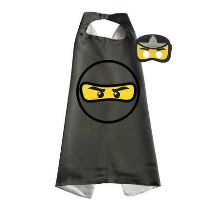 Halloween Children's Ninja Cosplay Dress Up Cloak Mask Wrist Bracer Children's Day Performance Props