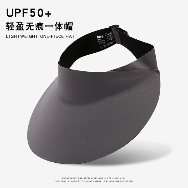 Traceless Sun Hat Women's Anti-UV Sun Hat Summer Outdoor Sports Large Brim Empty Top Foldable Sun Hat