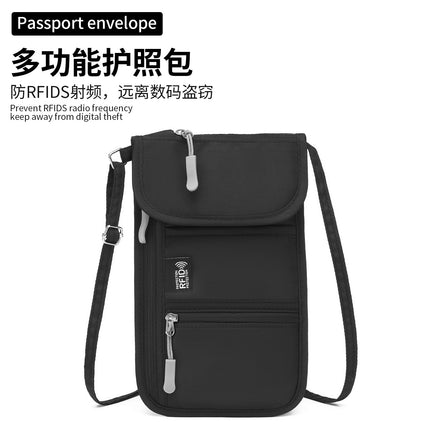 New Travel Neck Wallet Rfid Anti-Theft Crossbody Phone Bag Passport Holder Document Bag Multifunctional Storage Bag