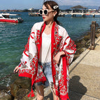 M160-02 lace carriage-red / 180*90cm