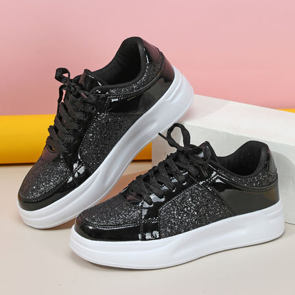 Spring and Autumn Fashionable Glitt Platform Board Shoes Increased Breathable Casual sneaker Couple's Outdoor Trendy Shoes